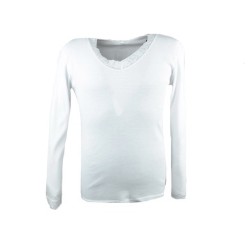 Bluza eleganta cu maneca lunga, Mini Junior, Bumbac, Alb Bluza eleganta cu maneca lunga, Mini Junior, Bumbac, Alb