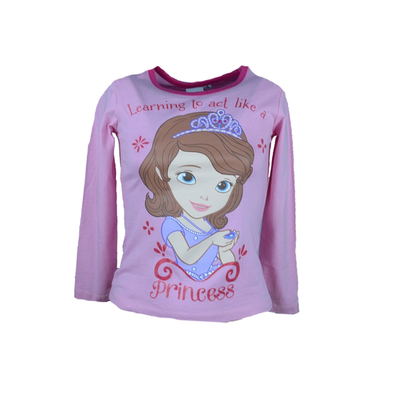 Bluza cu maneca lunga pentru fete Disney DISS-GTJL42558R-116, Roz 116 CM