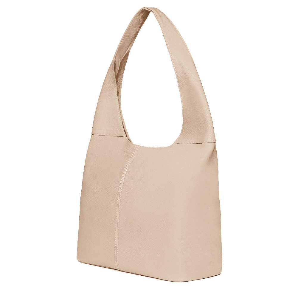 Geanta dama din piele naturala Aida crem