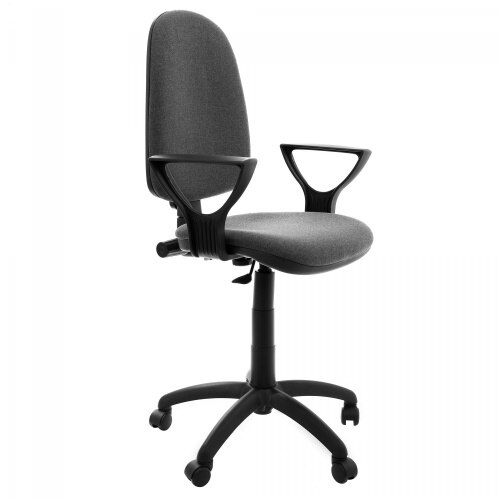 Scaun birou ergonomic Deco, rotativ, reglabil pe inaltime stofa, gri inchis