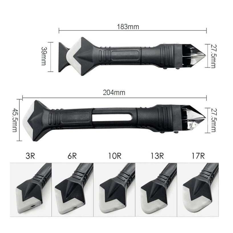 Kit reparatie rosturi, razuire si aplicare silicon, 11 piese, negru ...