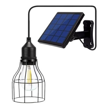 Lampa solara, pentru iluminat exterior/interior, negru Lampa solara, pentru iluminat exterior/interior, negru