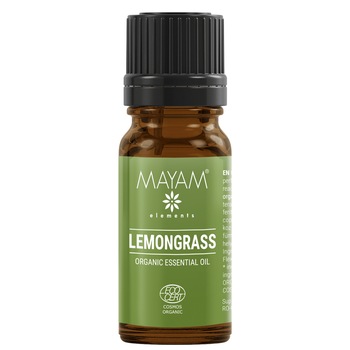 Ulei esential de Lemongrass Bio, Ecocert / Cosmos, 10 ml, MAYAM Ulei esential de Lemongrass Bio, Ecocert / Cosmos, 10 ml, MAYAM