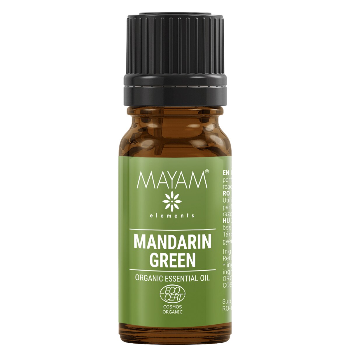 Ulei esential de Mandarina verde Bio, Ecocert / Cosmos, 10 ml, MAYAM