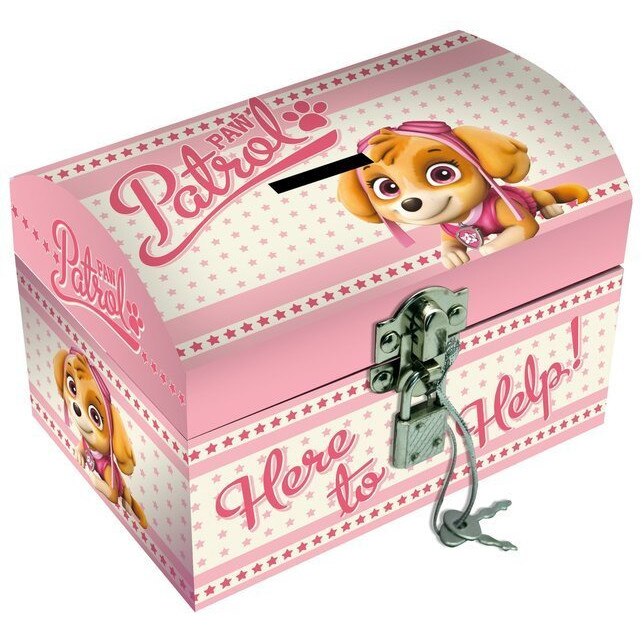 Pusculita Paw Patrol, 14x10x9,8 cm Roz
