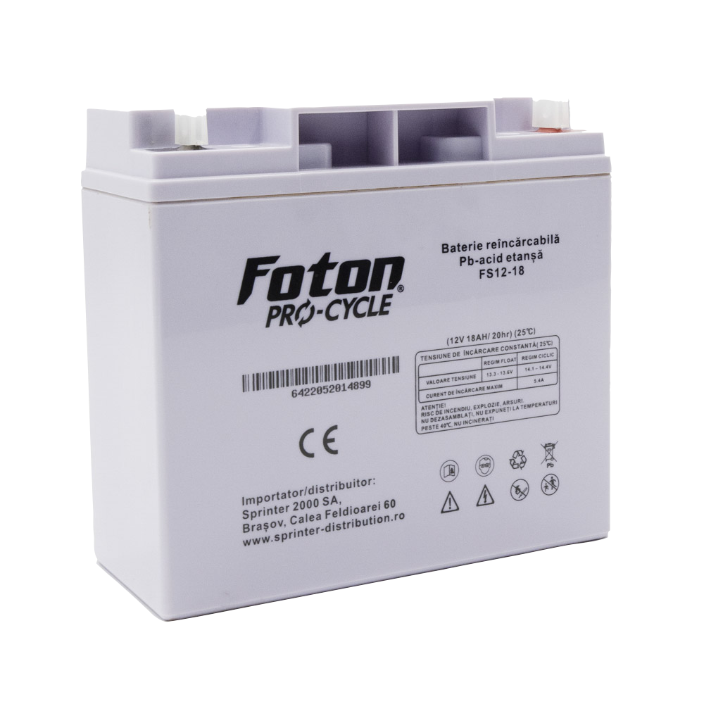 Acumulator cu plumb Foton FS12-18, VRLA 12V 18Ah - eMAG.ro