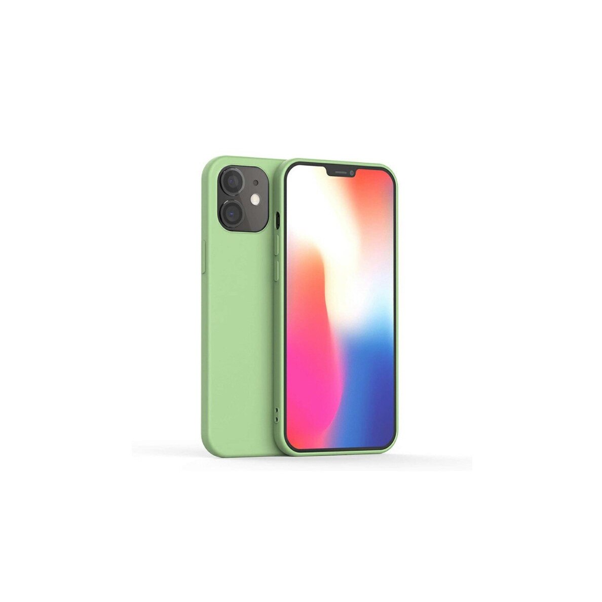 Husa din silicon soft pentru iPhone 12 Mini, carcasa spate, Verde