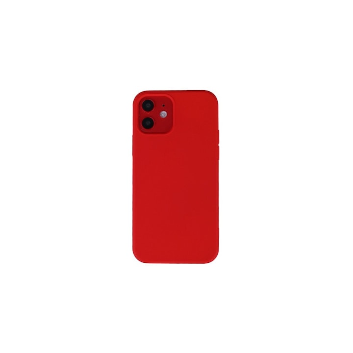 Soho puha szilikon tok iPhone 12 Mini készülékhez, hátlap, piros