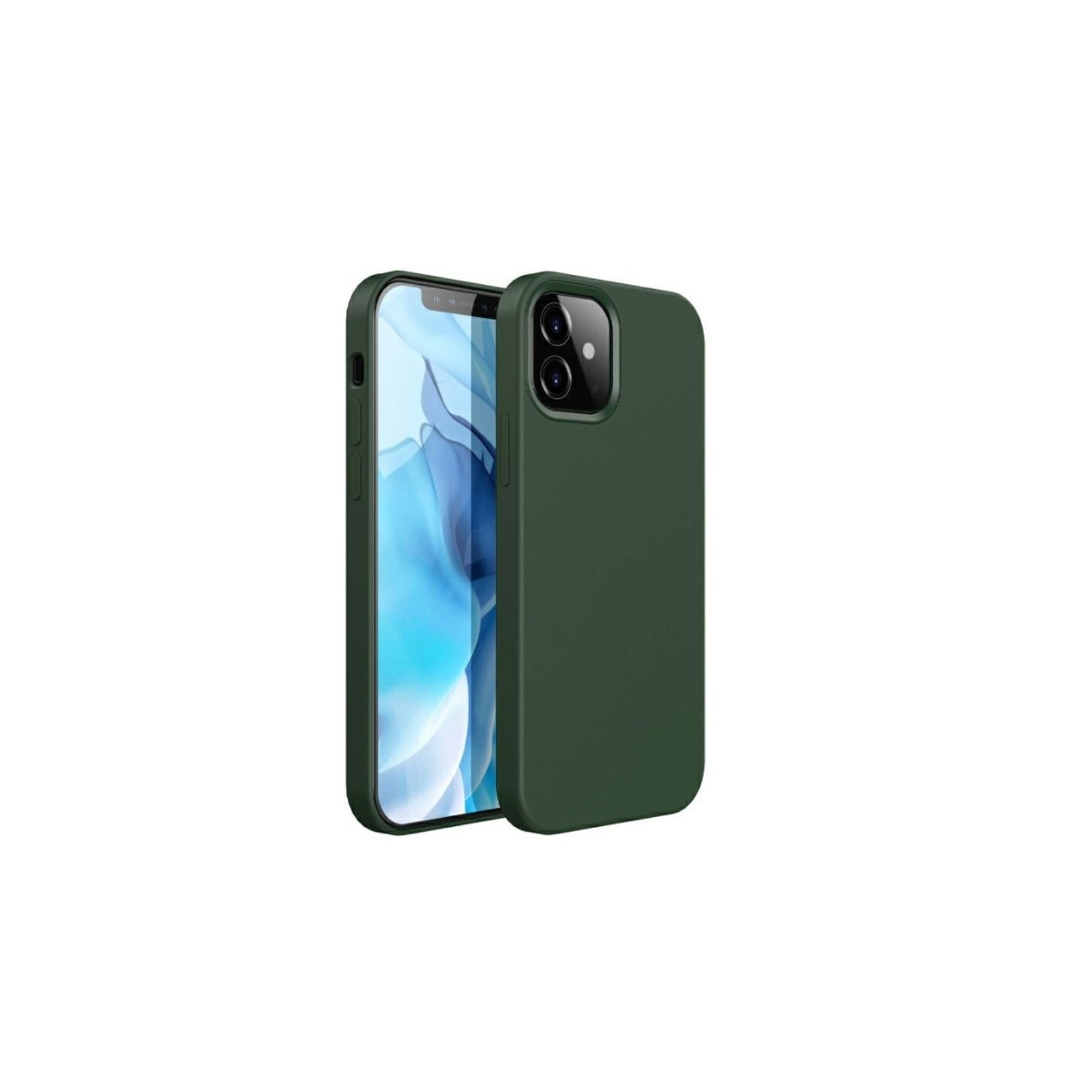 Husa din silicon soft pentru iPhone 12 Pro Max, carcasa spate, Verde inchis