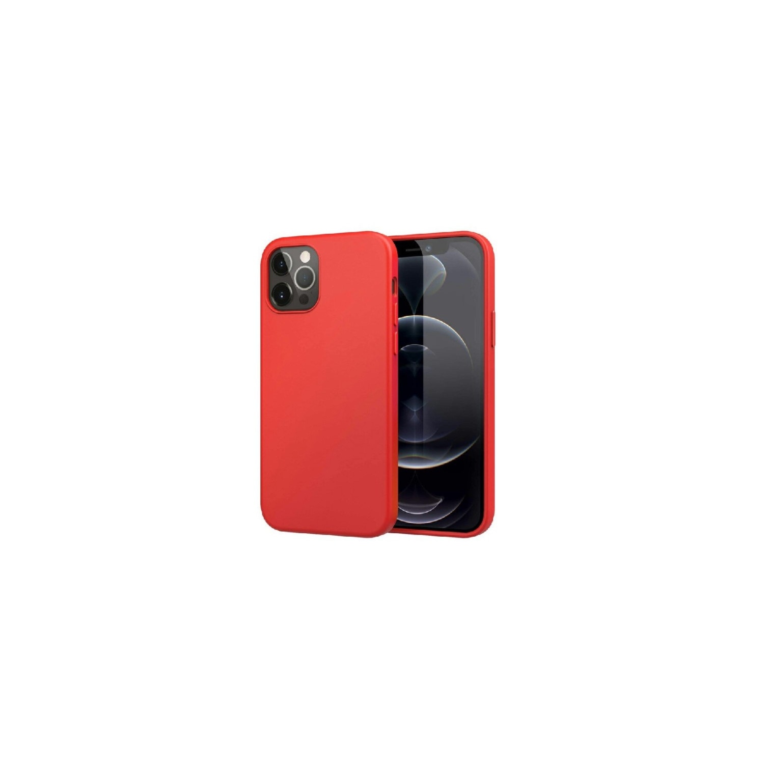 Husa din silicon soft pentru iPhone 12 Pro Max, carcasa spate, Rosu