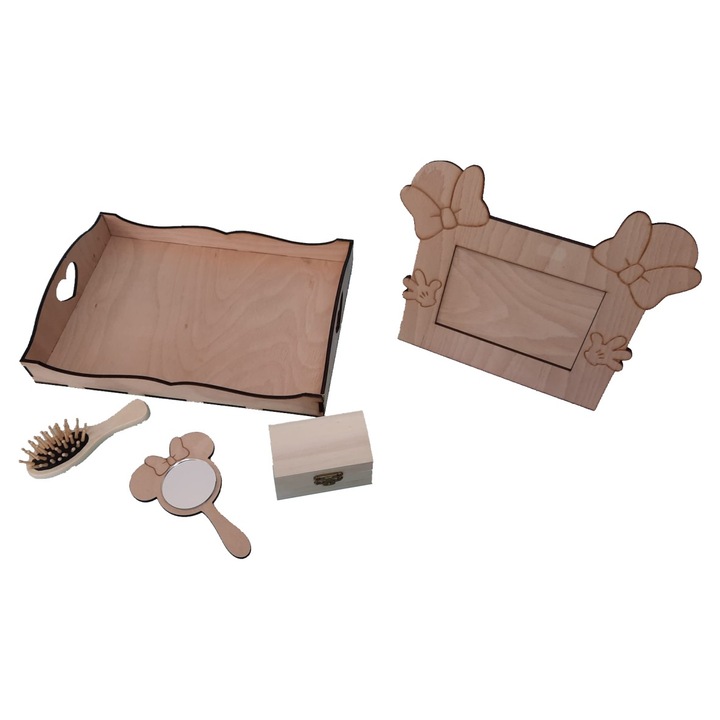 Set Mot Minnie Mouse, Lemn, SM17, 21x29.7 cm