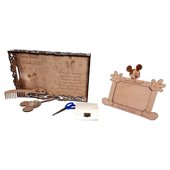 Set Mot Mickey, Lemn, SM06, 21x29.7 cm