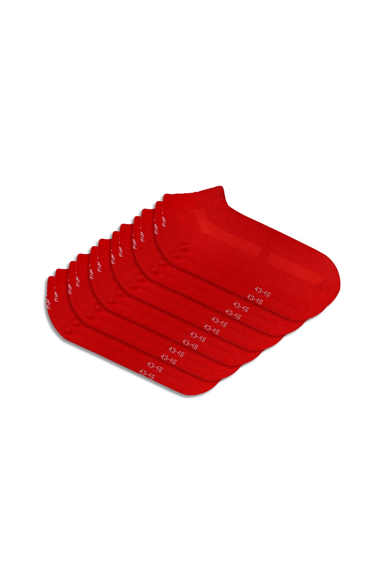 Set 6 perechi, EB Prime, Sosete Scurte din Bumbac pentru Barbati si Femei, Rosu