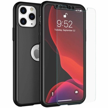 Husa 360 GKK Full Cover cu folie de sticla pentru iPhone 11 Pro Negru - Black Husa 360 GKK Full Cover cu folie de sticla pentru iPhone 11 Pro Negru - Black