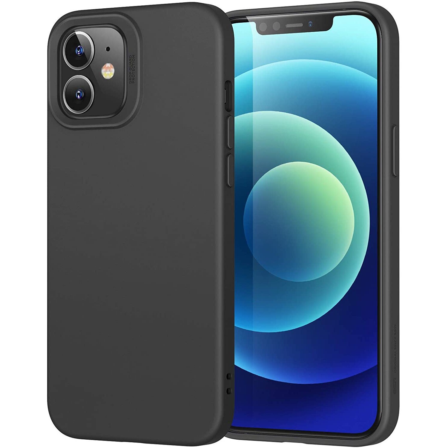 Husa compatibila iPhone 12 Mini, ESR, 5.4inch, Silicon flexibil, Black, Slim