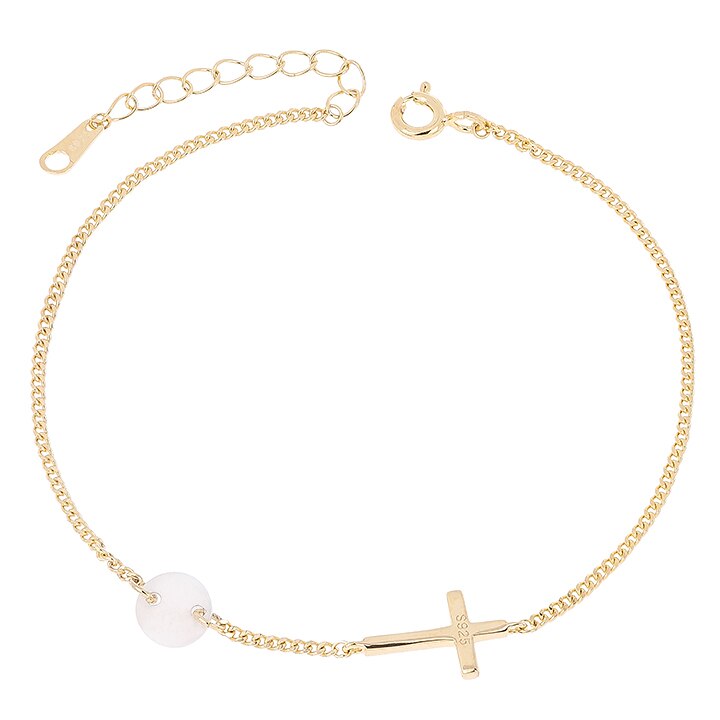 Bratara argint 925 Cruce Gold