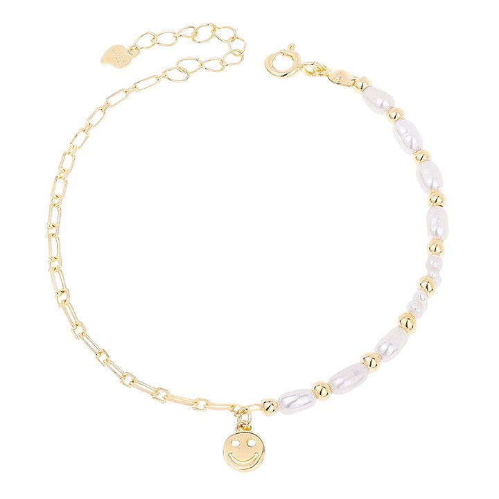 Bratara argint 925 Smiley Pearl