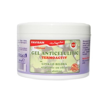 Gel Anticelulitic Termoactiv, Favisan, 300 ml Gel Anticelulitic Termoactiv, Favisan, 300 ml
