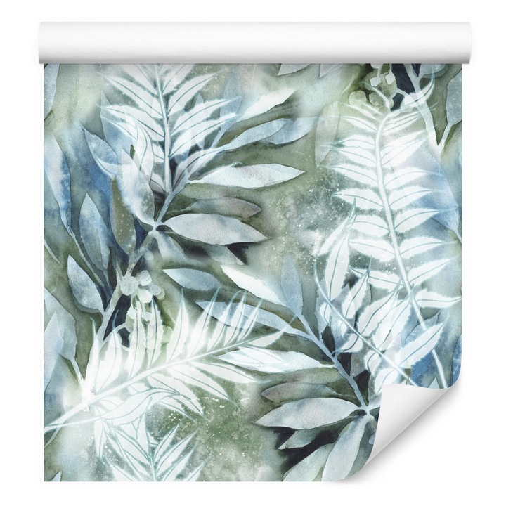 Tapéta trópusi páfránylevél 53cm x 10m Vlies, Konyha, Modern design, Könnyen tisztítható, Kreatív dekoráció