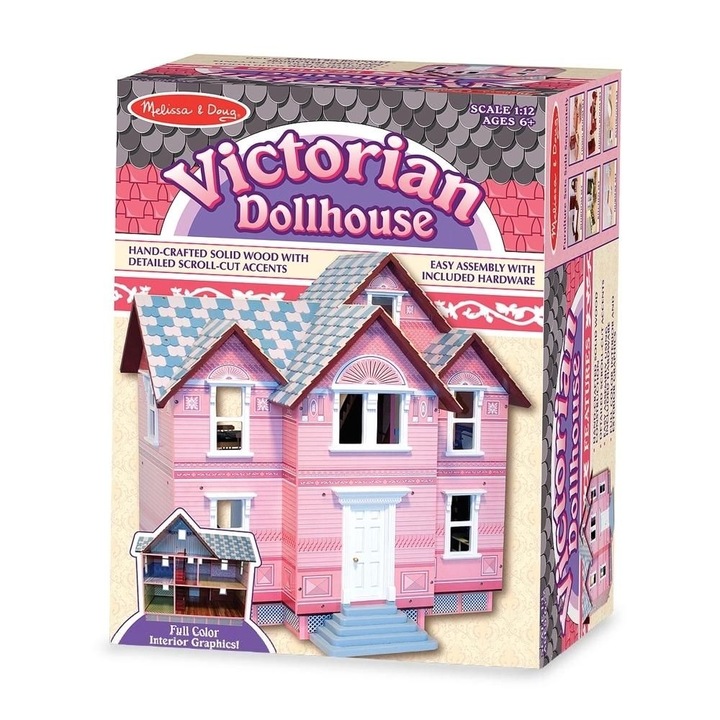 Melissa & Doug Emeletes fa babaház, viktoriánus