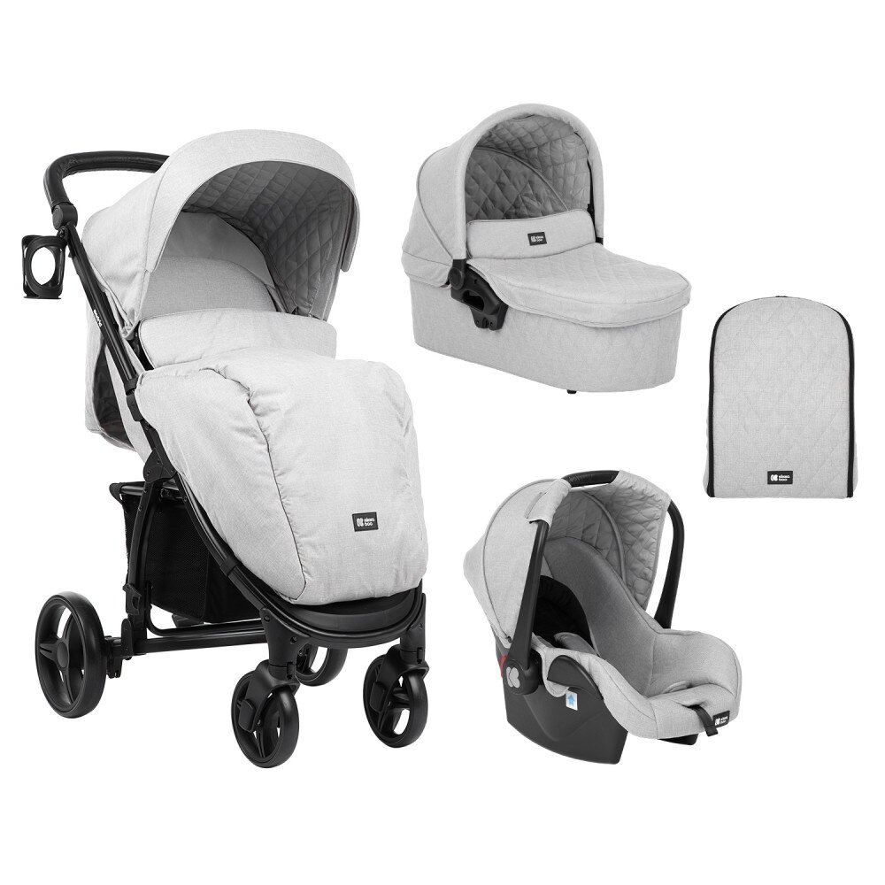 Carucior 3 in 1 Madrid Light Grey Melange 2020