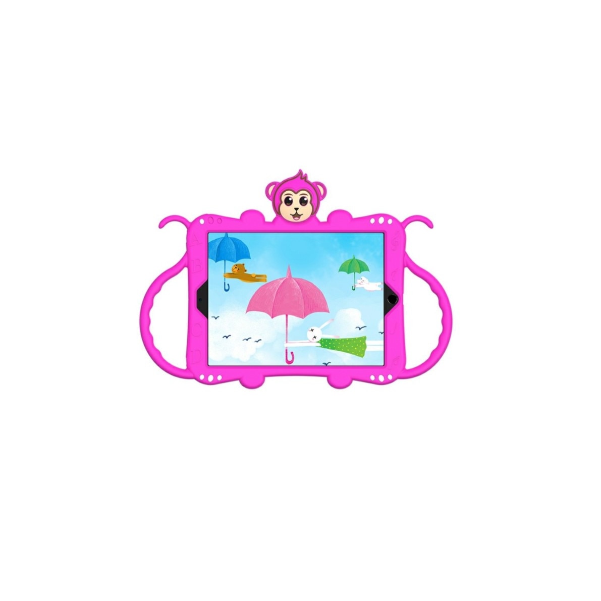 Husa din silicon pentru Apple iPad Air 1, Air 2, iPad Pro 9.7 inch, iPad 5, Roz Fuchsia