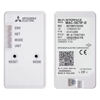 Interfata Wi-Fi aer conditionat Mitsubishi Electric MAC-567IF-E compatibila echipamente climatizare Mitsubishi Electric, aplicatie Melcloud Interfata Wi-Fi aer conditionat Mitsubishi Electric MAC-567IF-E compatibila echipamente climatizare Mitsubishi Electric, aplicatie Melcloud