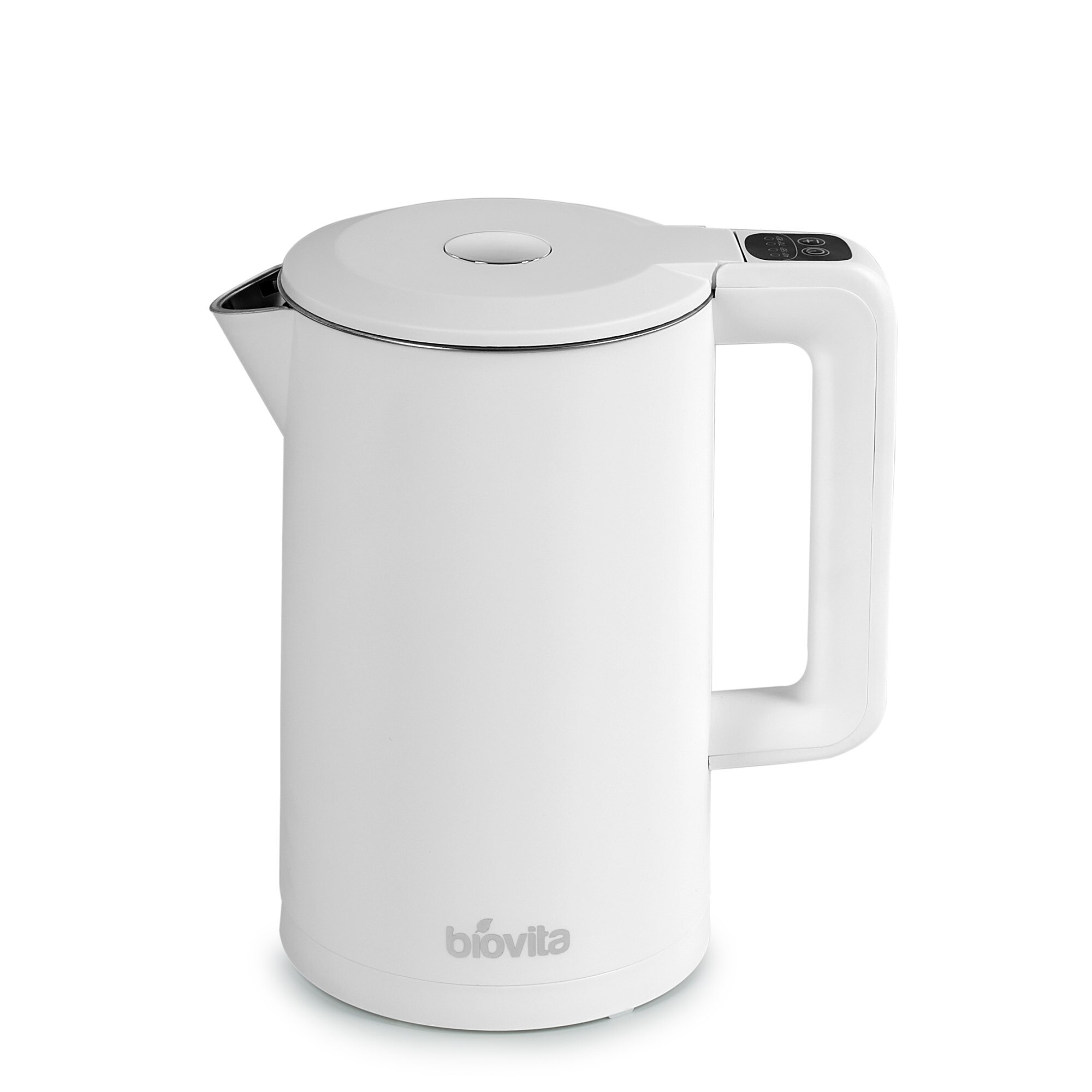 Fierbator Electric Din Inox Biovita Smarty, 2200w, 1.7L, Reglarea Temperaturii, Iluminare LED, Alb