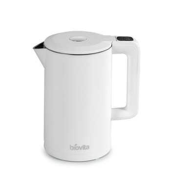 Fierbator Electric Din Inox Biovita Smarty, 2200w, 1.7L, Reglarea Temperaturii, Iluminare LED, Alb Fierbator Electric Din Inox Biovita Smarty, 2200w, 1.7L, Reglarea Temperaturii, Iluminare LED, Alb