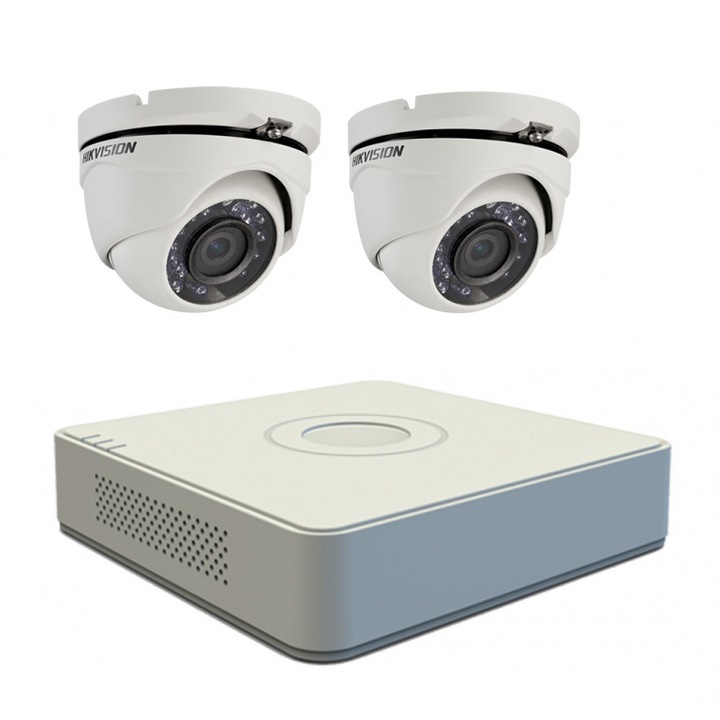 Kit supraveghere IP Tiandy, NVR 4 canale PoE, 4 camere Full HD, microfon, iluminare nocturna cu IR 30m, Basic, TC-KIT/R3104/4TC-C321N28