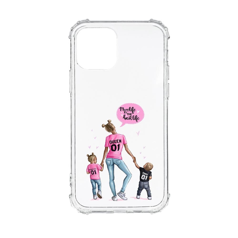 Husa Anti Shock, Compatibila Cu Apple iPhone 13 Pro, Mom Life, Silicon Premium, Rezistenta, AS557