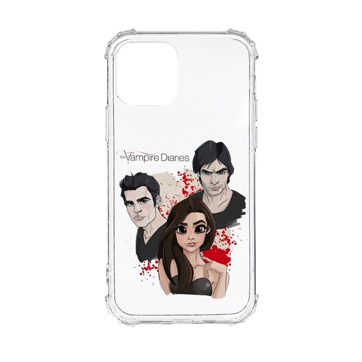 Антишоково покритие, съвместимо с Apple iPhone 13 Pro Max, дневниците на вампира, силикон премиум, устойчивост, AS578