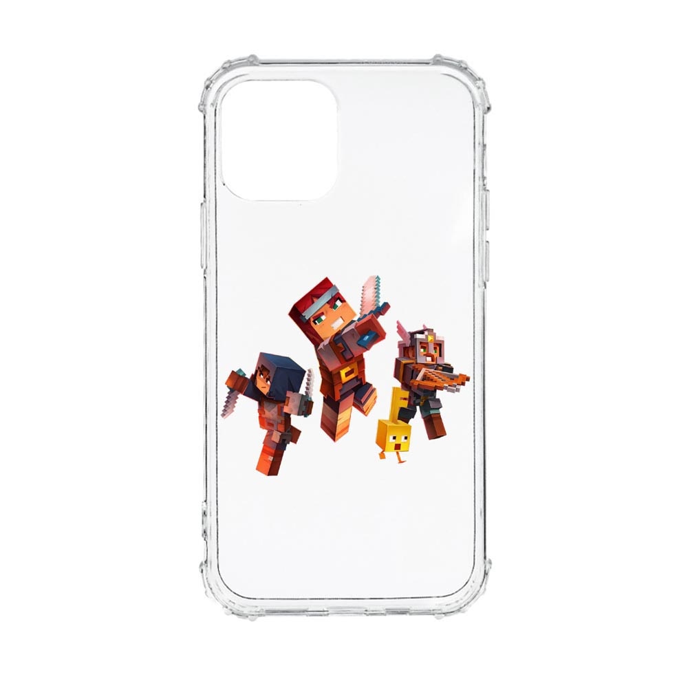 Husa Anti Shock, Compatibila Cu Apple iPhone 13 Pro, Minecraft, Silicon Premium, Rezistenta, AS724