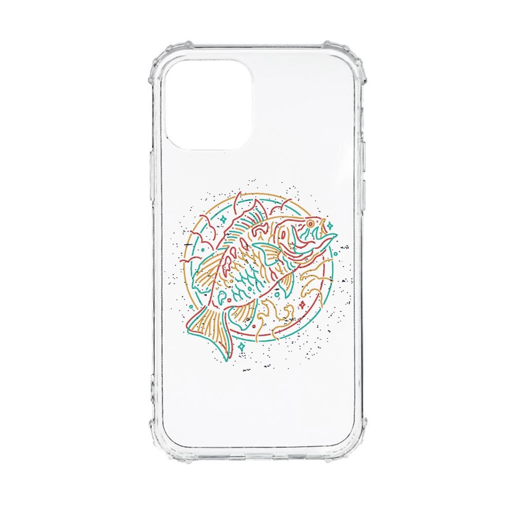 Husa Anti Shock, Compatibila Cu Apple iPhone 13 Pro, Neon Fish, Silicon Premium, Rezistenta, AS798