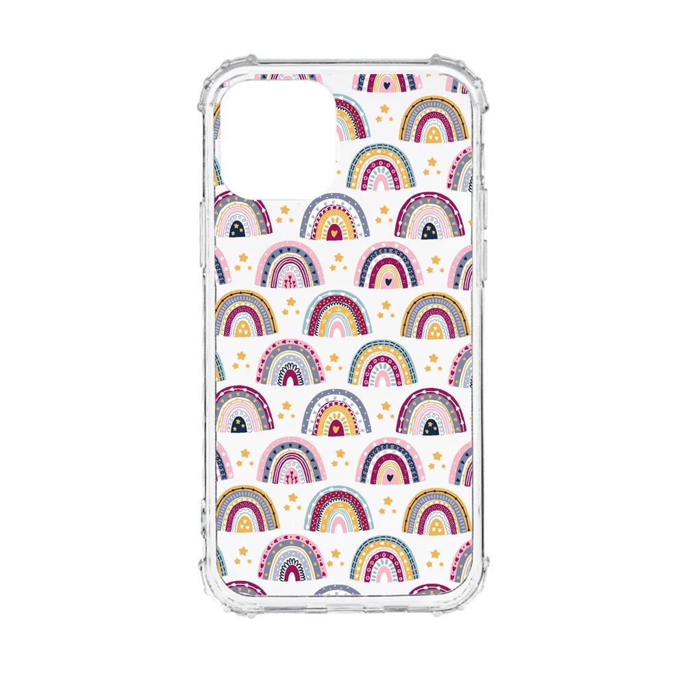 Husa Anti Shock, Compatibila Cu Apple iPhone 13, Rainbow Hand Drawn, Silicon Premium, Rezistenta, AS839