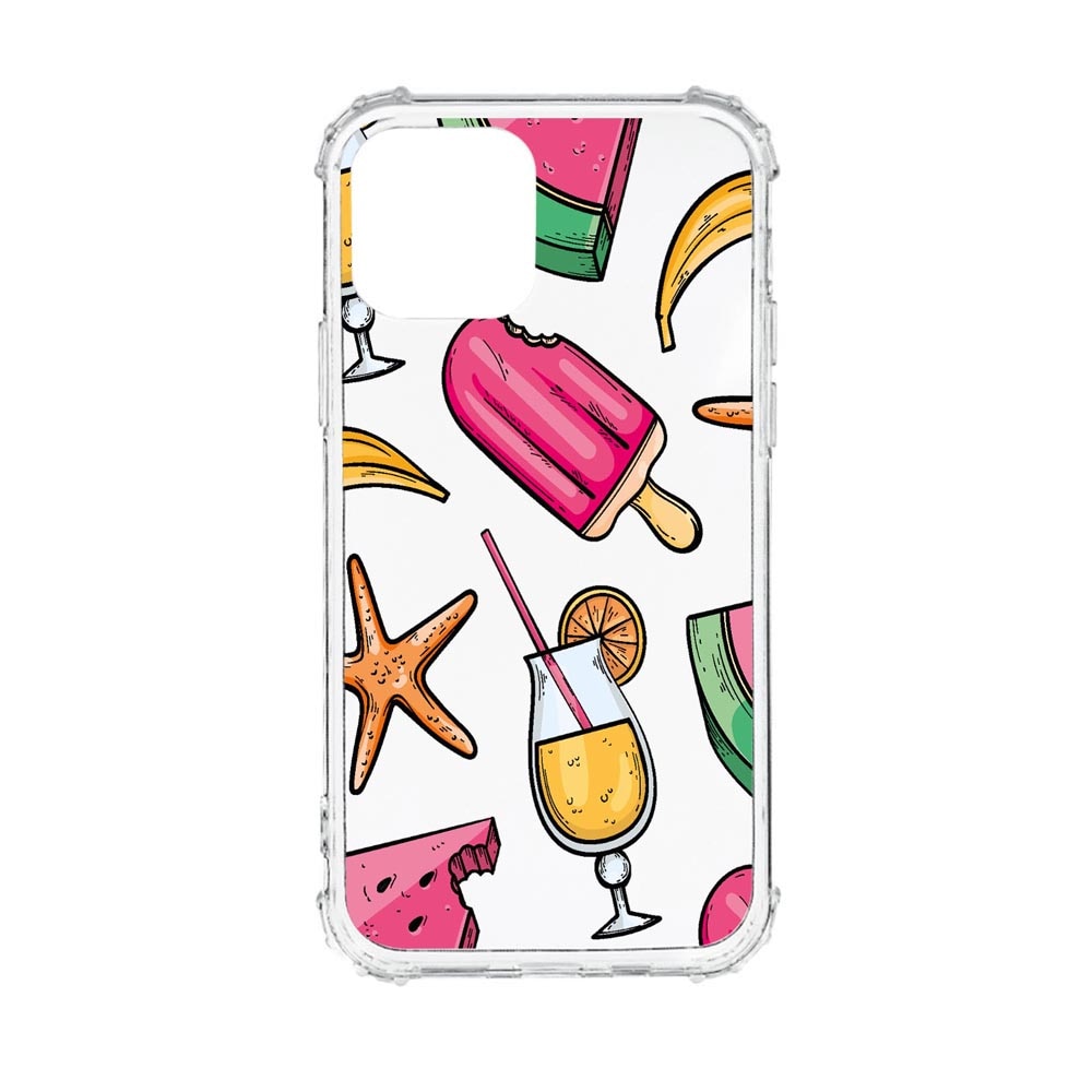 Husa Anti Shock, Compatibila Cu Apple iPhone 13 Mini, Summer Ornaments, Silicon Premium, Rezistenta, AS836