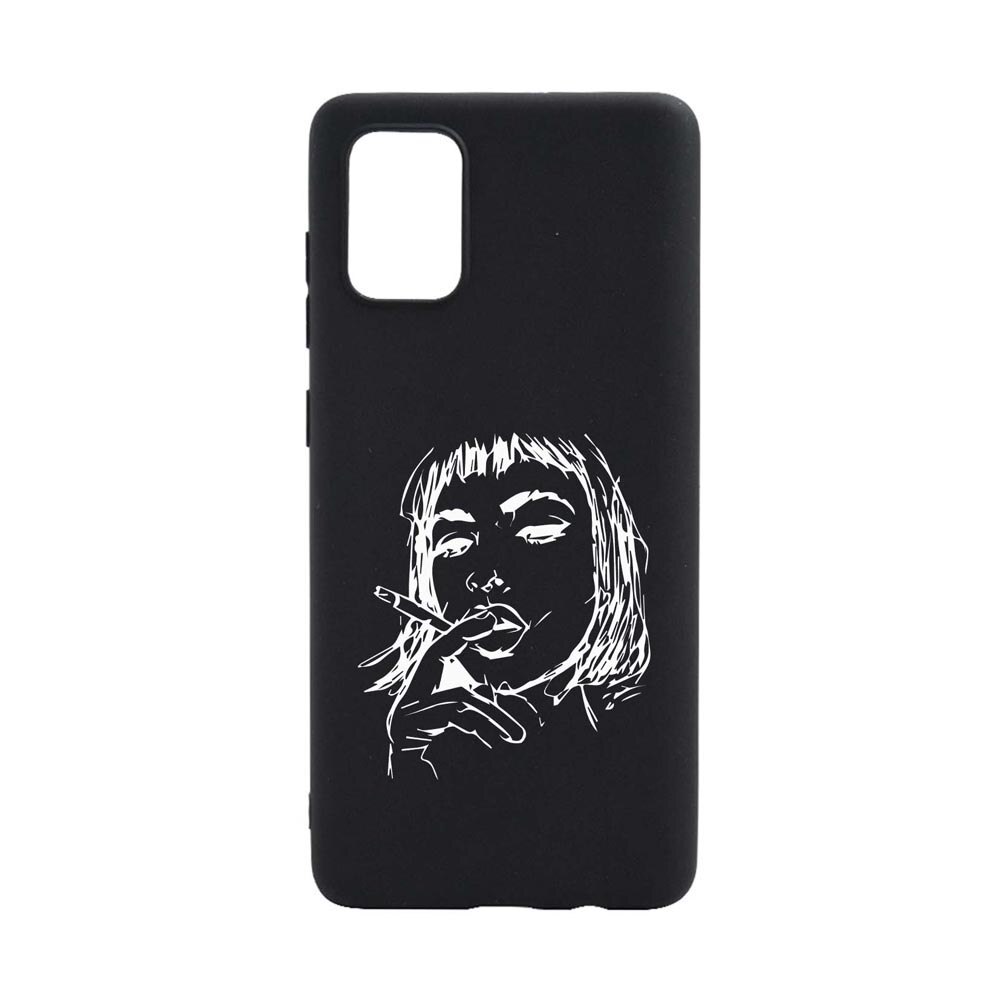 Husa Silicon Compatibila cu Oppo A74 5G, Smoking Woman, rezistenta la uzura, anti-alunecare, B749