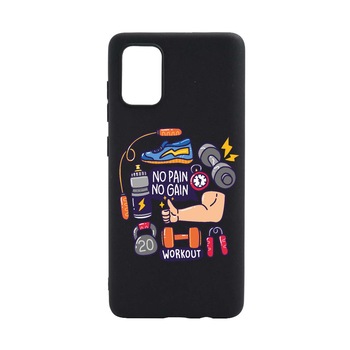 Husa Silicon Compatibila cu Xiaomi Redmi Note 10 5G, Workout - No Paing No Gain, rezistenta la uzura, anti-alunecare, B783 Husa Silicon Compatibila cu Xiaomi Redmi Note 10 5G, Workout - No Paing No Gain, rezistenta la uzura, anti-alunecare, B783
