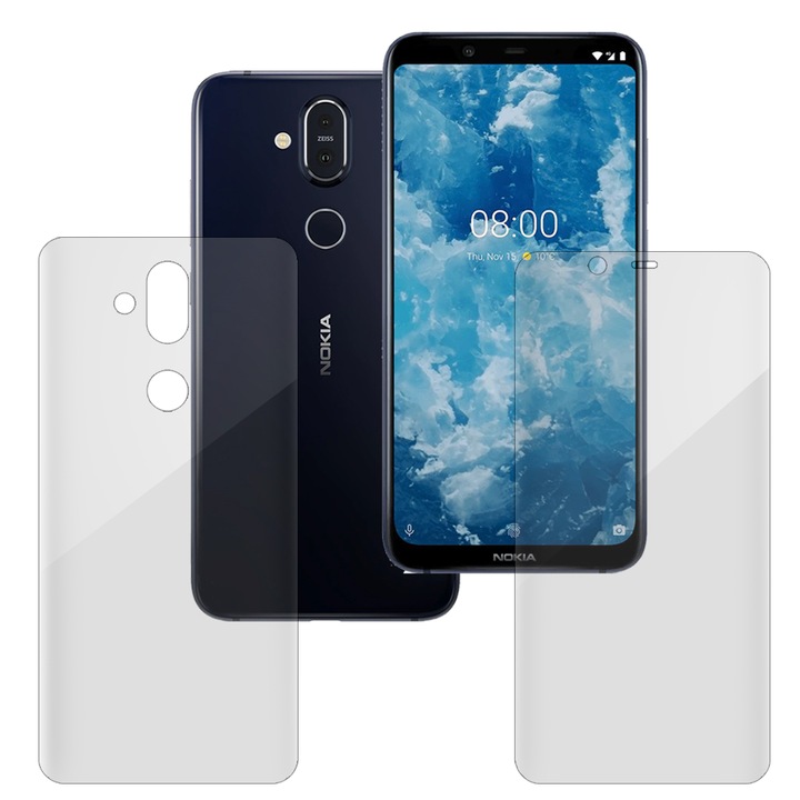 Комплект 2 фолиа SILKASE за Nokia 8.1, защита на телефона, възобновяем силикон