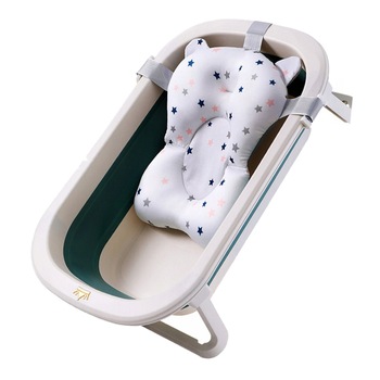 Cada baie pliabila, Primababo, 21x80x50 cm, Alb/Verde Cada baie pliabila, Primababo, 21x80x50 cm, Alb/Verde
