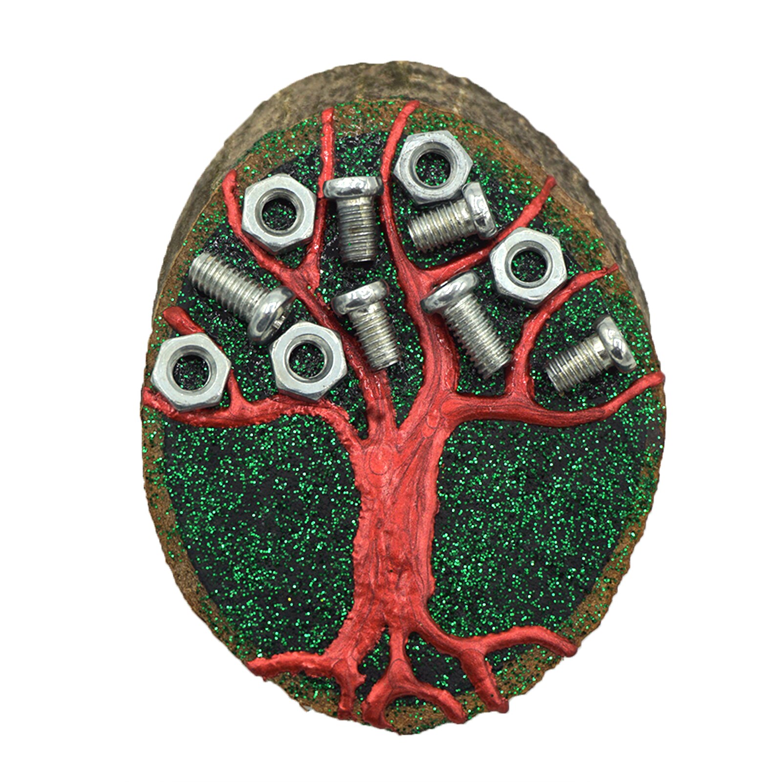 Decoratiune de craciun pentru barbati, tip magnet, Regalo - Copacul rezolvarii, 6 cm