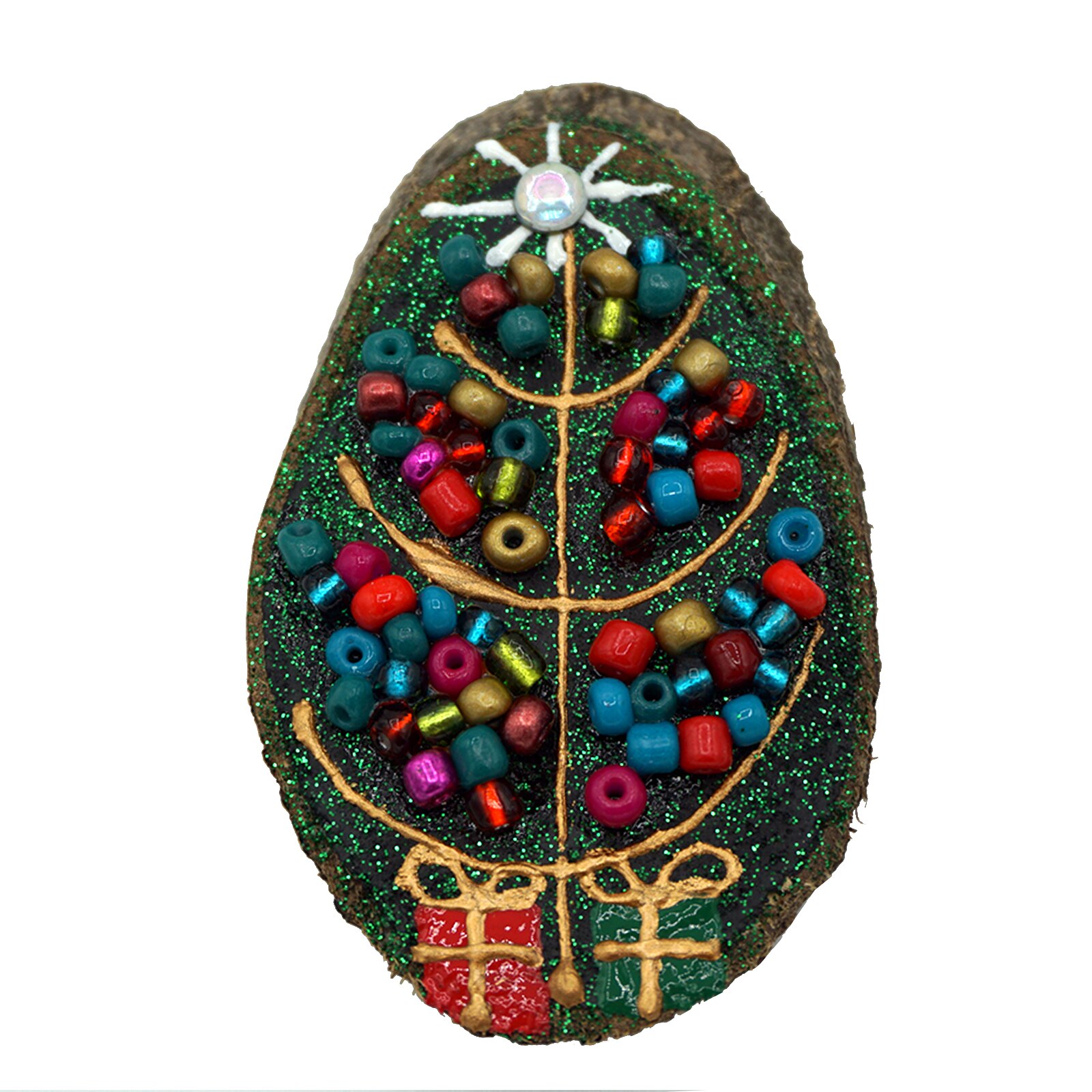 Decoratiune craciun, cadou corporate, tip magnet, Regalo - Cadouri sub brad, 9 cm