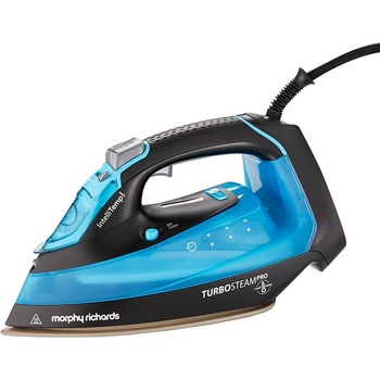 Fier de calcat Morphy Richards TurboSteam Pro IntelliTemp 303210, 3100W, 40g/min, 200 g debit abur continuu, capacitate rezervor 380 ml, cablu alimentare 3 m, Albastru Fier de calcat Morphy Richards TurboSteam Pro IntelliTemp 303210, 3100W, 40g/min, 200 g debit abur continuu, capacitate rezervor 380 ml, cablu alimentare 3 m, Albastru