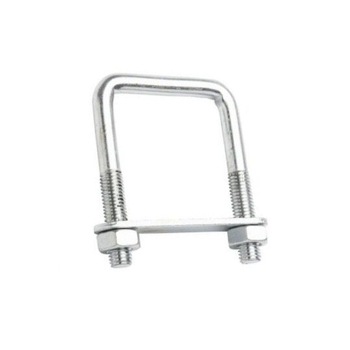 Brida prindere panouri gard zincata cu placuta si piulite pentru teava 40x40 mm Brida prindere panouri gard zincata cu placuta si piulite pentru teava 40x40 mm