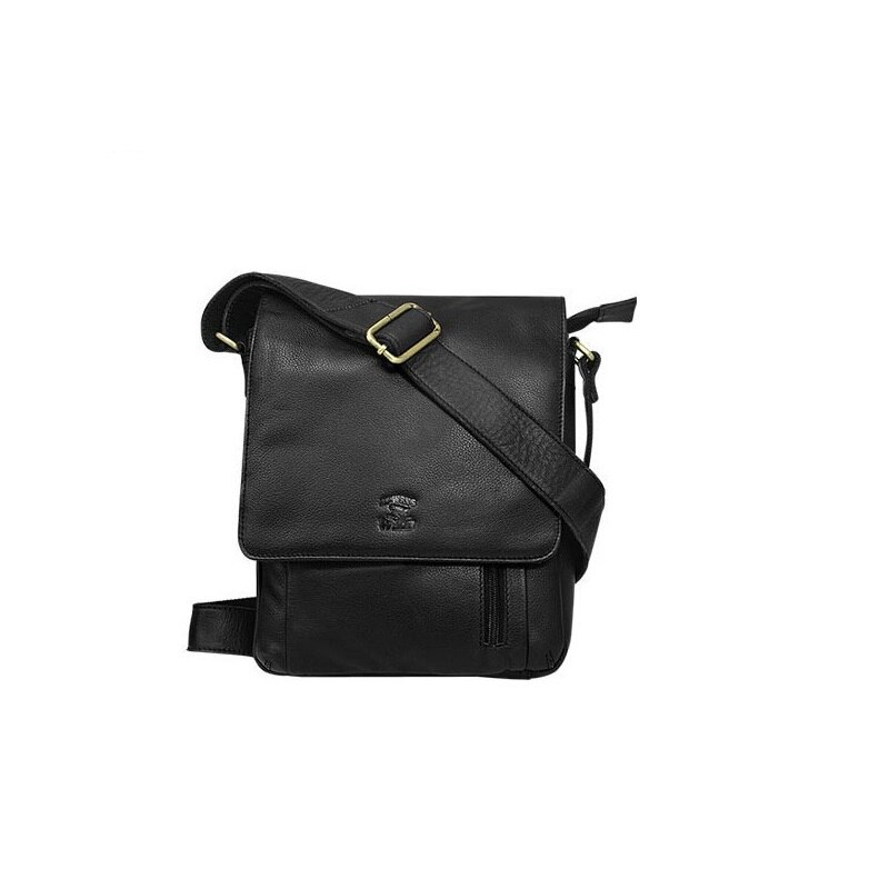 Geanta Wild, BORG8, Negru, Piele naturala, 29 x 22 x 7 cm