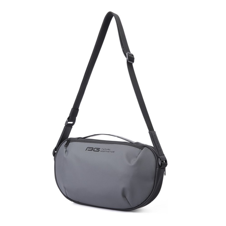 Geanta crossbody/de umar unisex, casual, tip borseta, Bange, 34x6x19 cm, Gri