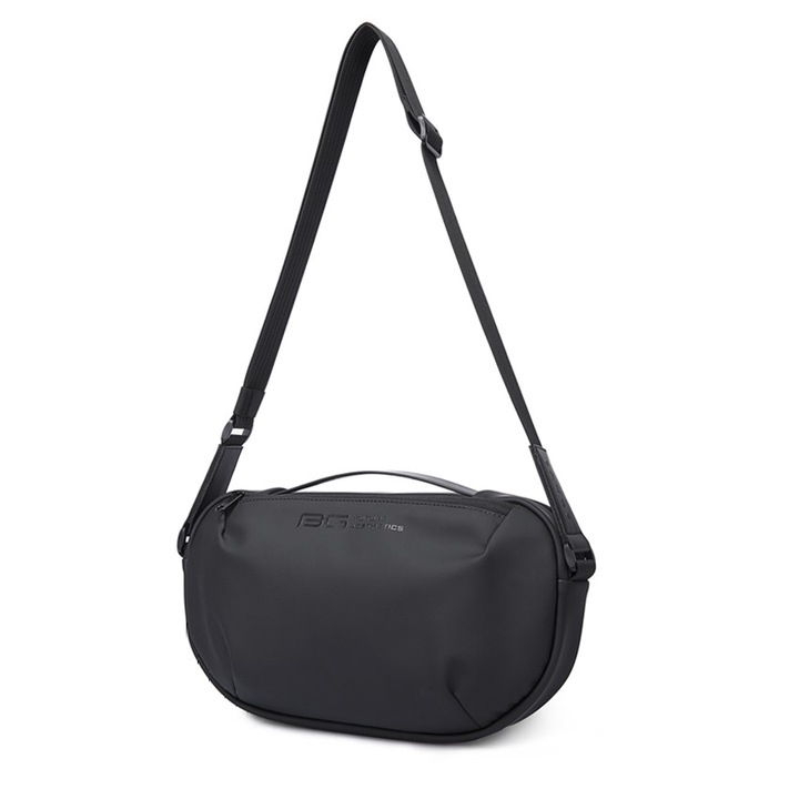 Geanta crossbody/de umar unisex, casual, tip borseta, Bange, 34x6x19 cm, Neagra