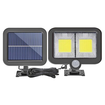 Lampa cu incarcare solara si panou solar, 108 x LED COB, senzor de lumina/miscare/stare de veghe, buton ON/OFF, telecomanda inclusa K KATHODE Lampa cu incarcare solara si panou solar, 108 x LED COB, senzor de lumina/miscare/stare de veghe, buton ON/OFF, telecomanda inclusa K KATHODE