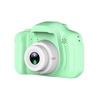 Mini aparat foto SIKS® pentru copii, Full HD AIX , Digital camera Record LCD, 2.0 inch, AVI , jpg, Micro SD, View 140, memorie interna 128M, rezistent la apa, culoare verde
