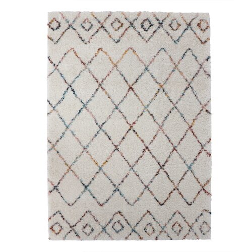 Covor living / dormitor Sherpa, polipropilena heat-set, dreptunghiular, crem, 160 x 230 cm, antistatic, hidrofob, usor de curatat